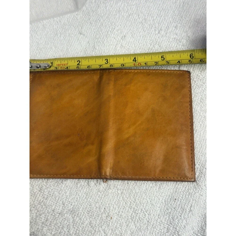 Tan Leather Bifold Wallet/ID Holder Money/Coin